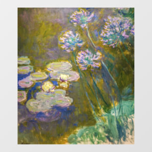 Claude Monet - Waterlilies and Agapanthus Window Cling