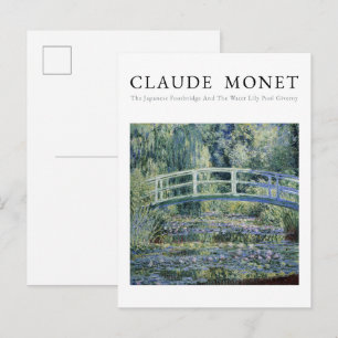 Claude Monet, waterlilies and Japanese Bridge Postcard