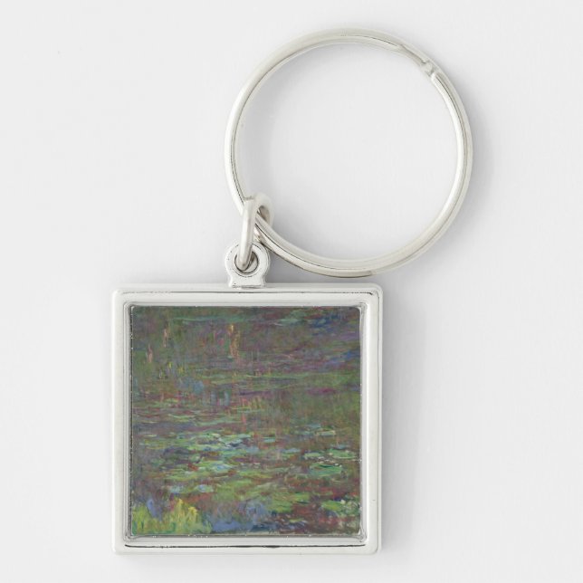 Claude Monet | Waterlilies at Sunset Key Ring (Front)