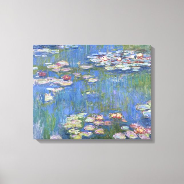 Claude Monet Waterlilies - Digitally Enhanced Canvas Print (Front)