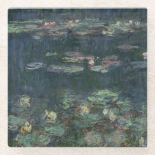 Claude Monet   Waterlilies: Green Reflections Glass Coaster