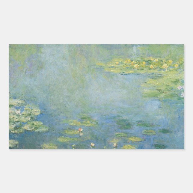Claude Monet - Waterlilies Rectangular Sticker (Front)