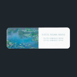 CLAUDE MONET "WATERLILIES" RETURN ADDRESS LABEL<br><div class="desc">CLAUDE MONET "WATERLILIES" (DETAIL)  RETURN ADDRESS LABELS</div>