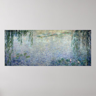 Claude Monet Waterlilies Weeping Willows centre Poster