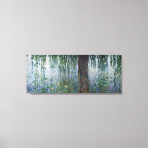 Claude Monet Waterlilies Weeping Willows left Canvas Print