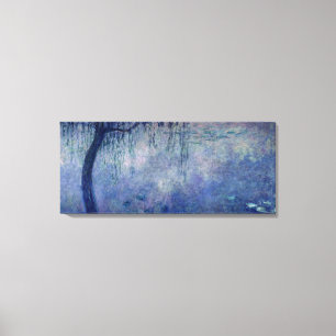 Claude Monet   Waterlilies: Weeping Willows left Canvas Print