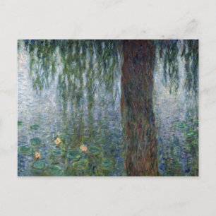 Claude Monet   Waterlilies Weeping Willows left Postcard