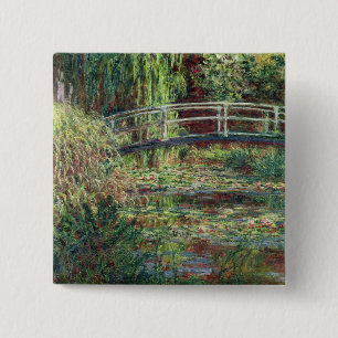 Claude Monet Waterlily Pond: Pink Harmony, 1900 15 Cm Square Badge