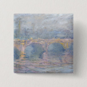 Claude Monet   Waterloo Bridge, London, at Sunset 15 Cm Square Badge