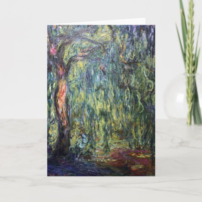 Claude Monet Weeping Willow Card (Front)