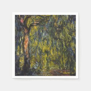 Claude Monet Weeping Willow Impressionist Art Napkin