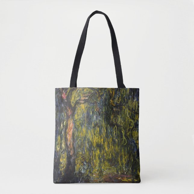 Claude Monet Weeping Willow Impressionist Art Tote Bag (Front)