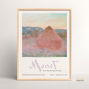 Claude Monet Wheatstacks End of Day Autumn Vintage Poster