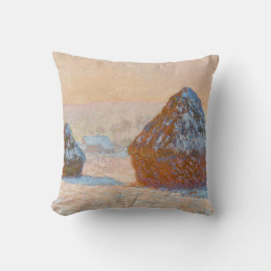 Claude Monet - Wheatstacks, Snow Effect, Morning Cushion