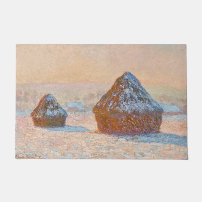 Claude Monet - Wheatstacks, Snow Effect, Morning Doormat (Front)
