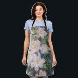 Claude Monet - White Clematis Apron<br><div class="desc">White Clematis / Clematites Blanches - Claude Monet,  1887</div>