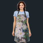 Claude Monet - White Clematis Apron<br><div class="desc">White Clematis / Clematites Blanches - Claude Monet,  1887</div>