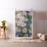 Claude Monet - White Clematis Fabric<br><div class="desc">White Clematis / Clematites Blanches - Claude Monet,  1887</div>