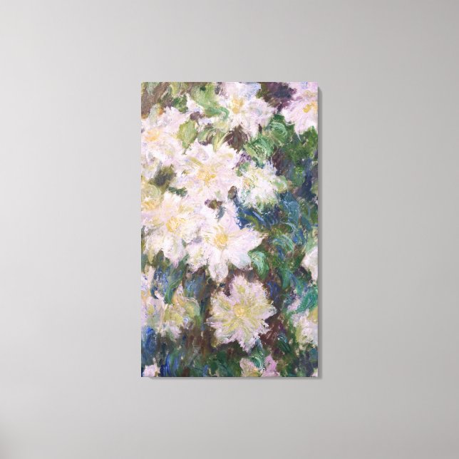 Claude Monet - White Clematis Faux Canvas Print (Front)