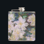 Claude Monet - White Clematis Hip Flask<br><div class="desc">White Clematis / Clematites Blanches - Claude Monet,  1887</div>