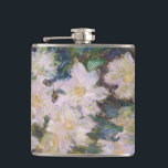 Claude Monet - White Clematis Hip Flask<br><div class="desc">White Clematis / Clematites Blanches - Claude Monet,  1887</div>