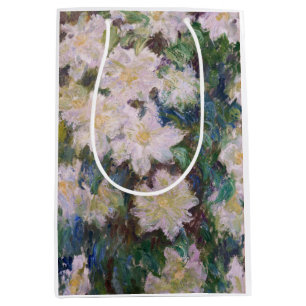 Claude Monet - White Clematis Medium Gift Bag