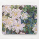 Claude Monet - White Clematis Mouse Mat<br><div class="desc">White Clematis / Clematites Blanches - Claude Monet, 1887</div>