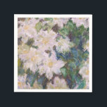 Claude Monet - White Clematis Napkin<br><div class="desc">White Clematis / Clematites Blanches - Claude Monet,  1887</div>