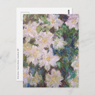 Claude Monet - White Clematis Postcard