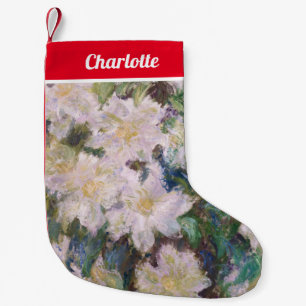 Claude Monet - White Clematis Small Christmas Stocking
