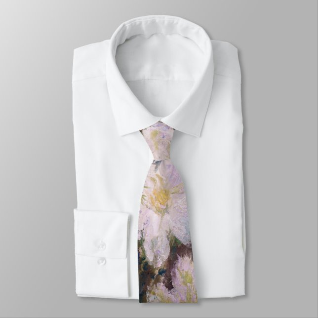 Claude Monet - White Clematis Tie (Tied)