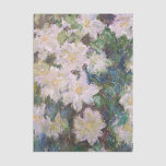 Claude Monet - White Clematis Tissue Paper<br><div class="desc">White Clematis / Clematites Blanches - Claude Monet,  1887</div>