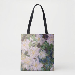Claude Monet - White Clematis Tote Bag