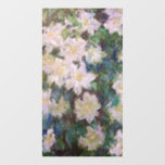 Claude Monet - White Clematis Window Cling<br><div class="desc">White Clematis / Clematites Blanches - Claude Monet,  1887</div>