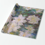 Claude Monet - White Clematis Wrapping Paper<br><div class="desc">White Clematis / Clematites Blanches - Claude Monet,  1887</div>
