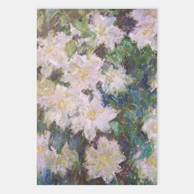 Claude Monet - White Clematis Wrapping Paper Sheet (Creator Uploaded)