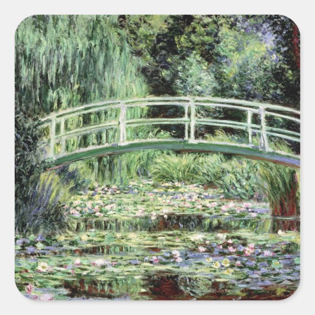 Claude Monet | White Waterlilies, 1899 Square Sticker (Front)