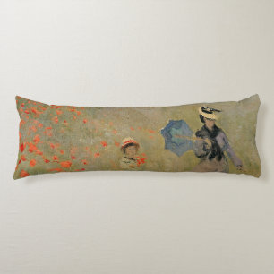 Claude Monet   Wild Poppies, near Argenteuil Body Cushion