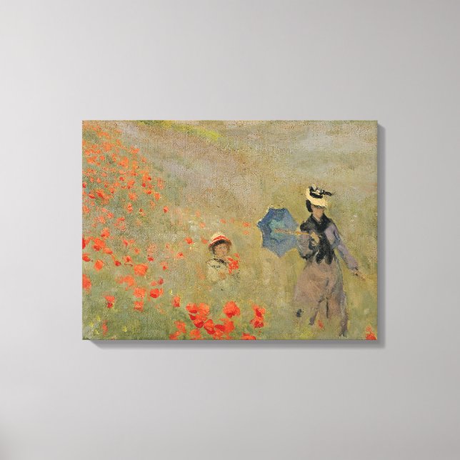 Claude Monet | Wild Poppies, near Argenteuil Canvas Print (Front)