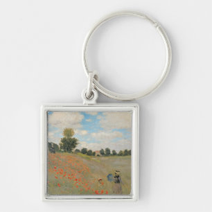 Claude Monet Wild Poppies, near Argenteuil Key Ring