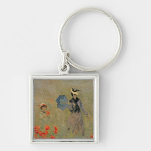 Claude Monet   Wild Poppies, near Argenteuil Key Ring