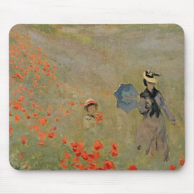 Claude Monet | Wild Poppies, near Argenteuil Mouse Mat (Front)