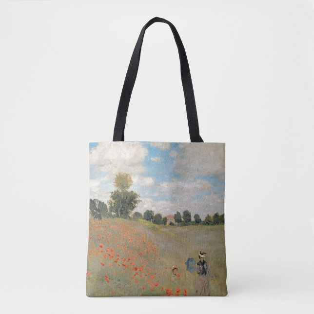 Claude Monet | Wild Poppies, near Argenteuil Tote Bag (Front)