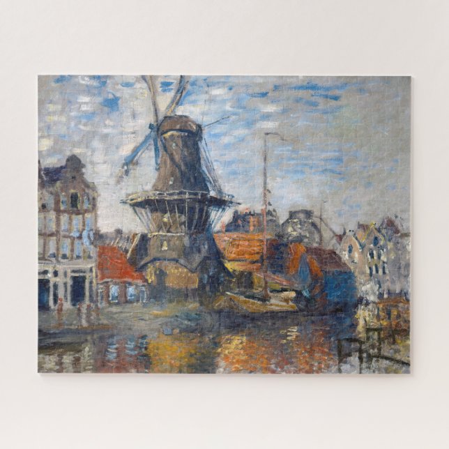 Claude Monet - Windmill, Amsterdam  Jigsaw Puzzle (Horizontal)