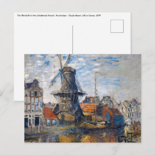 Claude Monet - Windmill, Amsterdam Postcard