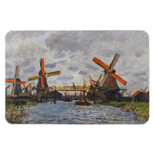 Claude Monet - Windmills near Zaandam Magnet