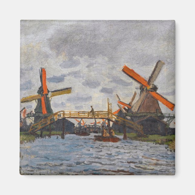 Claude Monet - Windmills near Zaandam Magnet (Front)