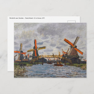 Claude Monet - Windmills near Zaandam Postcard