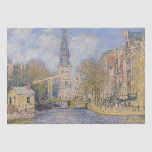 Claude Monet - Windmills near Zaandam Tissue Paper (Front)