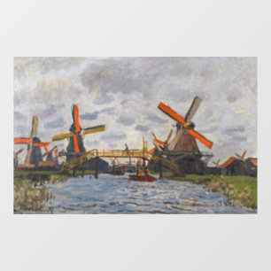 Claude Monet - Windmills near Zaandam Window Cling